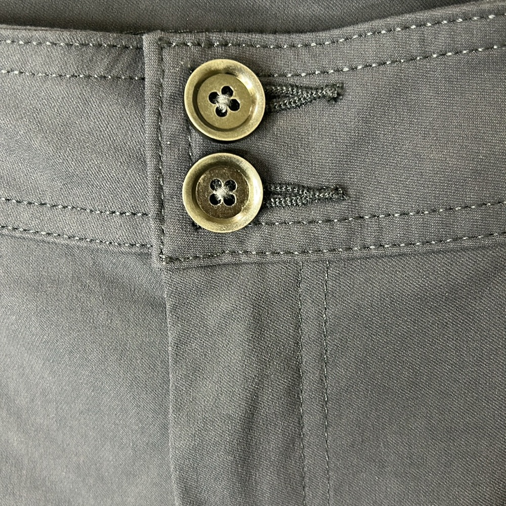 PRANA Halle Straight Convertible Hiking Pants Charcoal Gray Size 12 - Picture 4 of 16